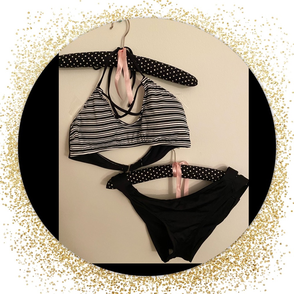 Black and white swimsuit